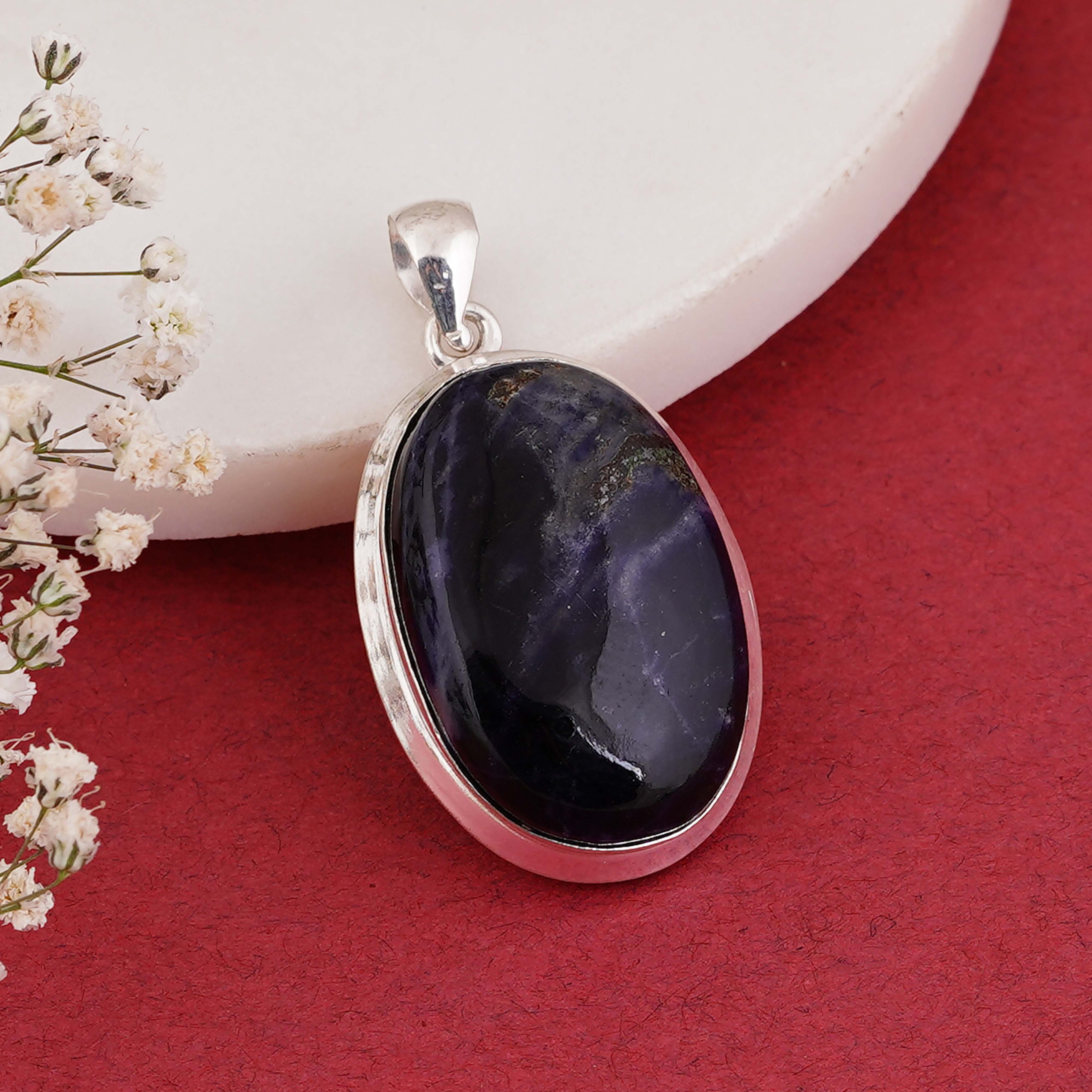 Stunning Charoite Pendant | Natural Purple Gemstone in Sterling Silver