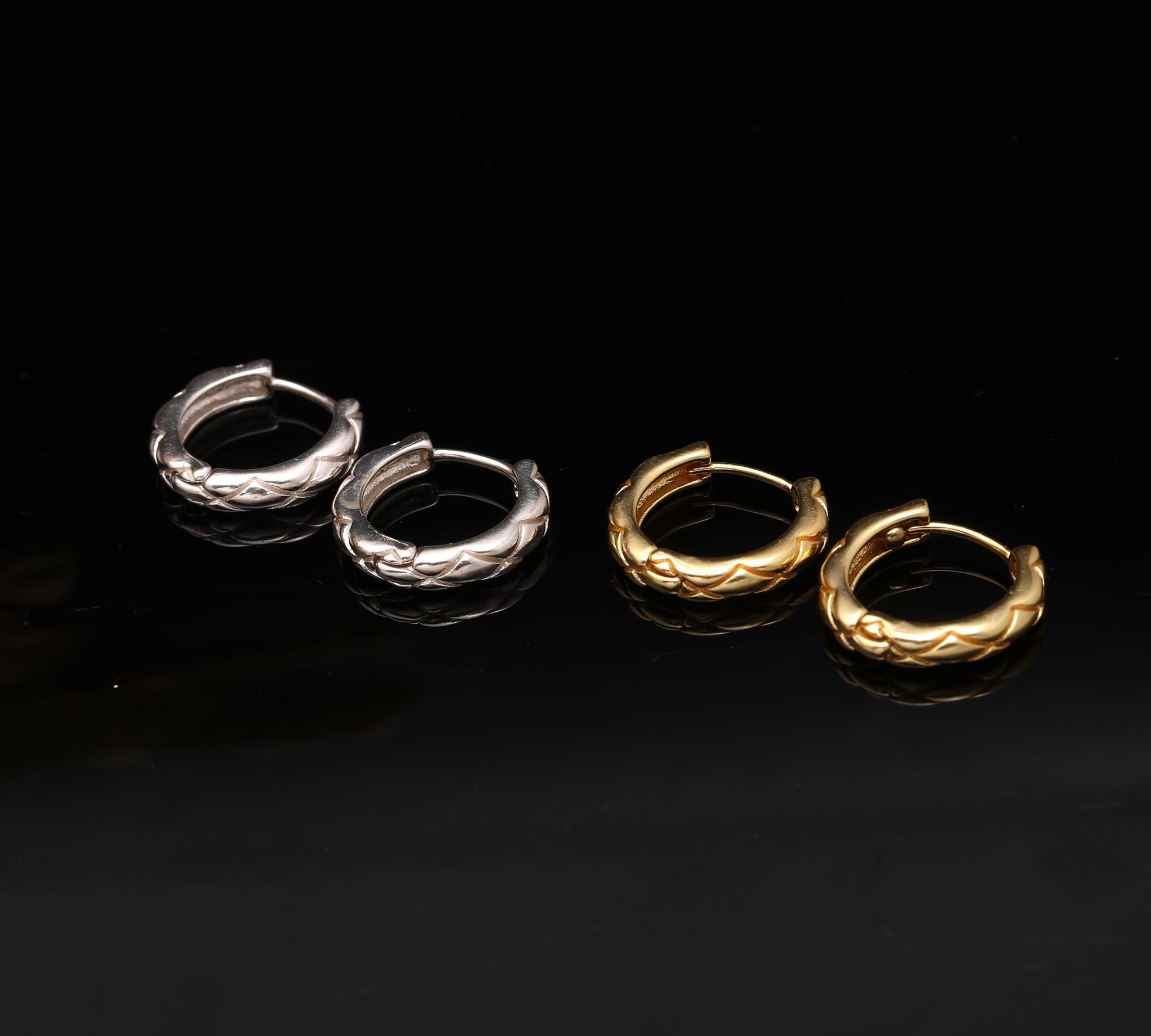 925 Sterling Silver/Gold Stylish Trendy Small Hoop Earrings Clip for Women Earring Gold Color Earrings